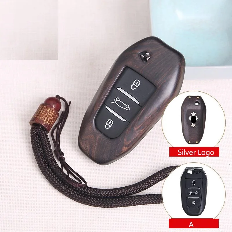 A Ebony 02 Красный мундштук для саксофона, сандаловое дерево, черное дерево брелок для ключей чехол в виде ракушки для peugeot 301 308 S 408 508 2008 3008 4008 5008 для Citroen C2 C6 - Название цвета: A Ebony 02