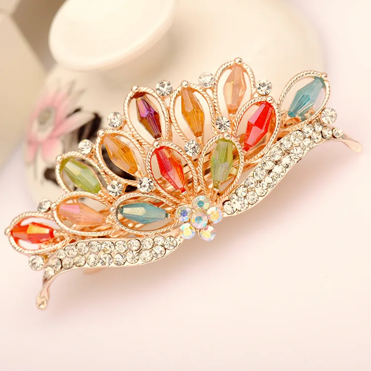 Импортные хрустальные бусины из бисера цветная дрель Корона боковой зажим|side