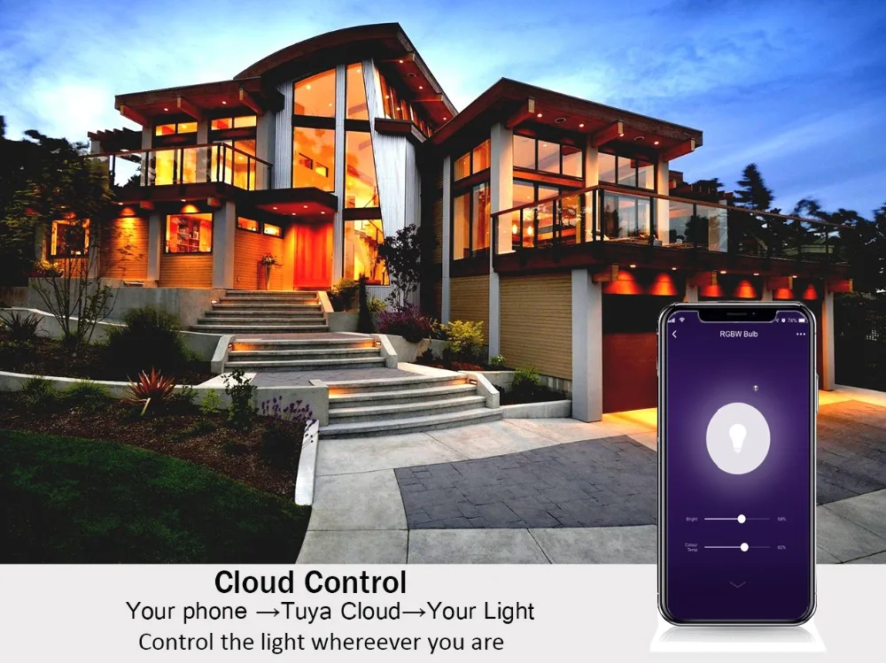 Boaz-EC Smart Light Bulb LED wifi lamp Compatible with Alexa Siri Google Home Color Changing Dimmable E27 light buib(7W)3Pack | Освещение