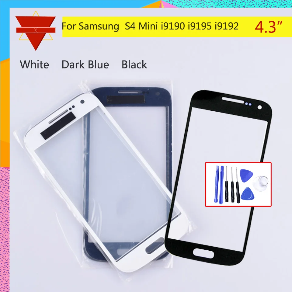 Для samsung Galaxy S4 Mini i9190 i9195 i9192 GT сенсорный экран передняя стеклянная панель внешняя