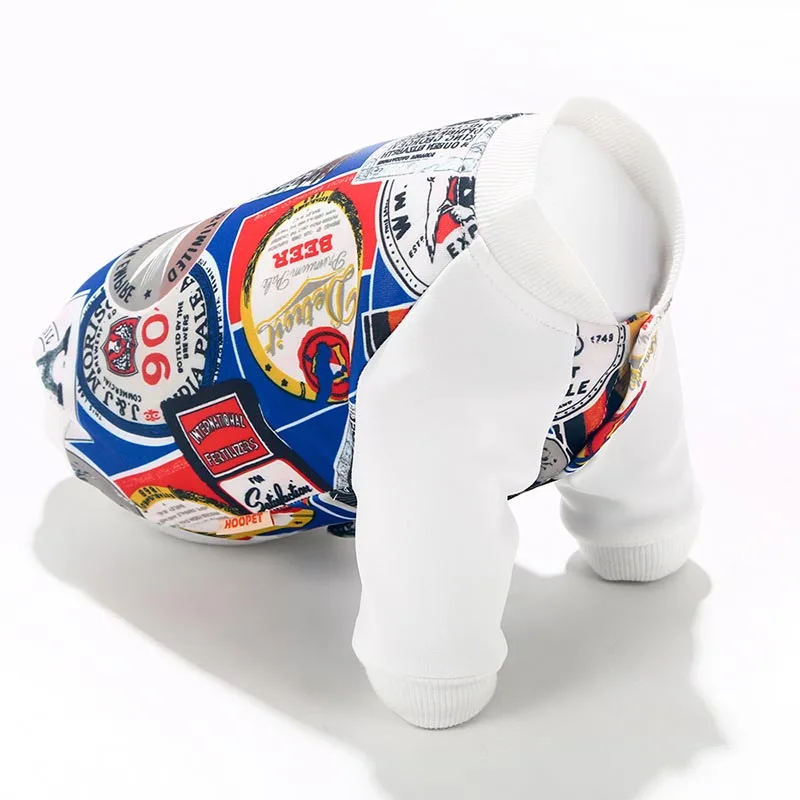 Мода маленькая собака кошка спортивная рубашка пальто одежда легкие летние