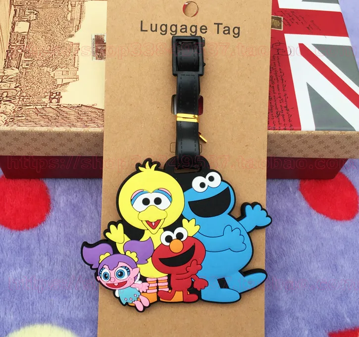 

IVYYE Sesame Street Elmo Anime Travel Accessories Luggage Tag Suitcase ID Address Portable Tags Holder Baggage Labels New