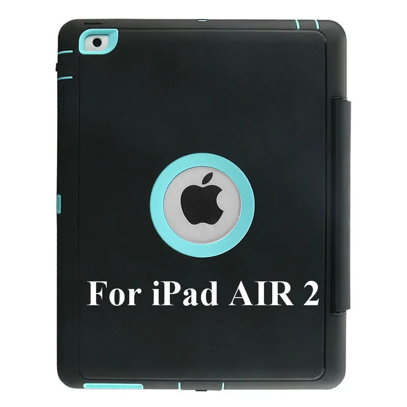 Mint Blue for Air 2 Для iPad Air 2/iPad 6 9," Детская безопасная Броня противоударный сверхпрочный силиконовый Жесткий чехол с защитной пленкой для сенсорного экрана - Цвет: Mint Blue for Air 2