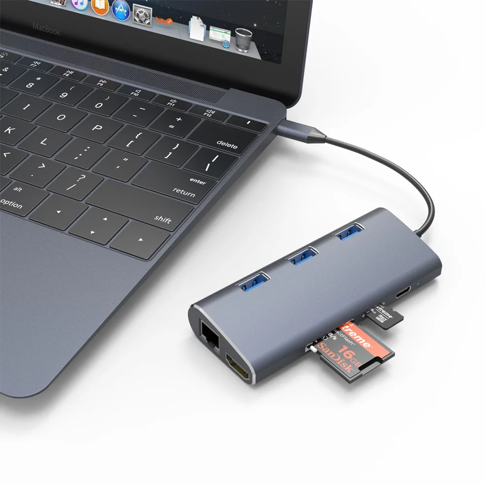 Baolyda Алюминиевый USB Type C к HDMI концентратор адаптер Thunderbolt 3 док станция для MacBook Samsung
