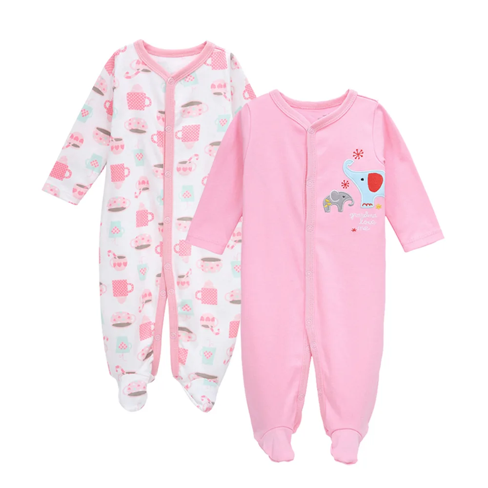 

tender Babies 2Pcs/set Newborn baby clothes romper infantil Jacquard Jumpsuit mamelucos para bebe LongSleeve Cotton Sleepwear