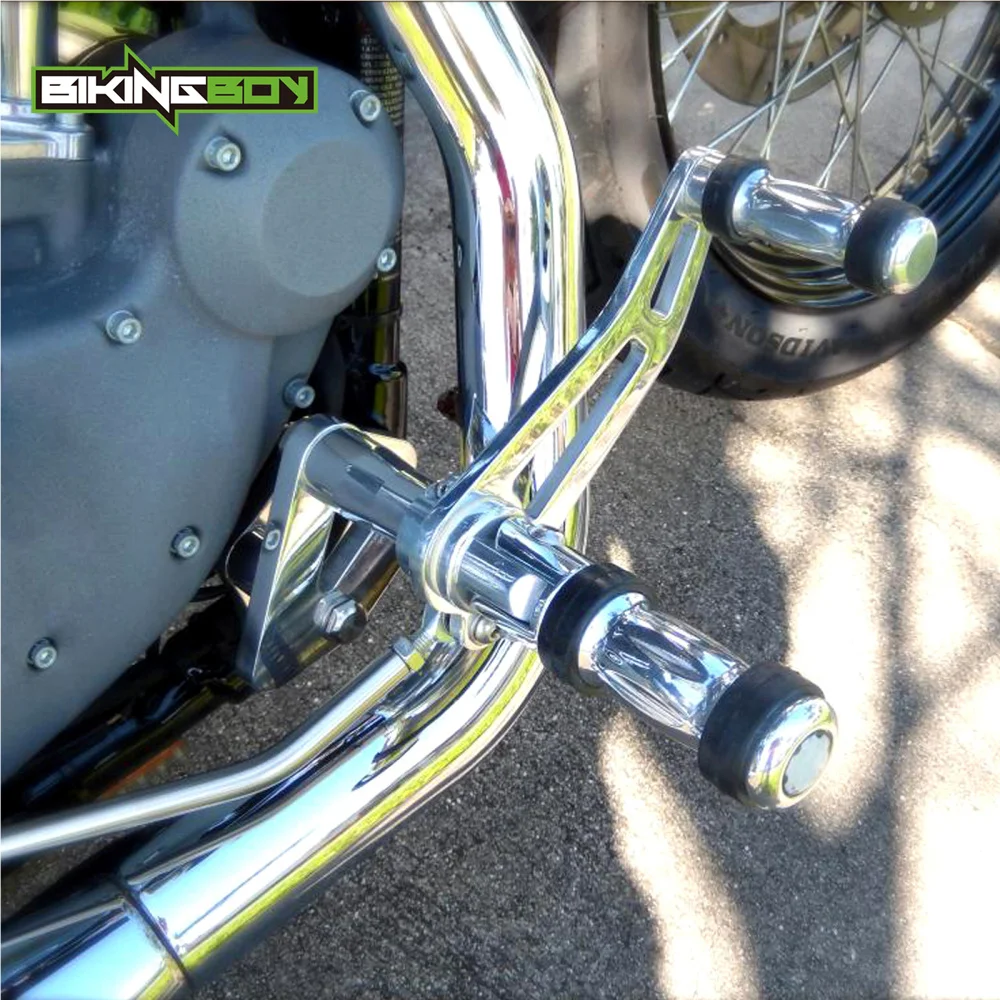 BIKINGBOY CNC Заготовка алюминиевые передние управление подножки для LOW RIDER FXDL 00 16 STREET BOB