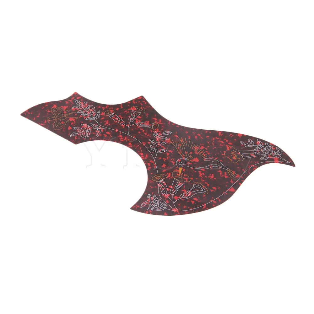 Yibuy 41-43 дюймов Акустическая Гитара Pickguard W/цветочный дизайн | Спорт и развлечения