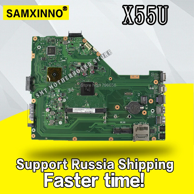 

Материнская плата X55U для For Asus X55U A55U материнская плата для ноутбука X55U материнская плата X55U тест на материнскую плату 100% ОК