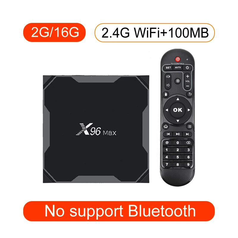 2G16G X96Max Smart TV BOX Android 9.0 Amlogic S905X2 LPDDR3 Quad Core 4GB 64GB 2.4G&5GHz Wifi BT 1000M 4K Set top box - Цвет: 2G16G
