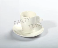 ceramic white cup and saucer set heart shape cup handle