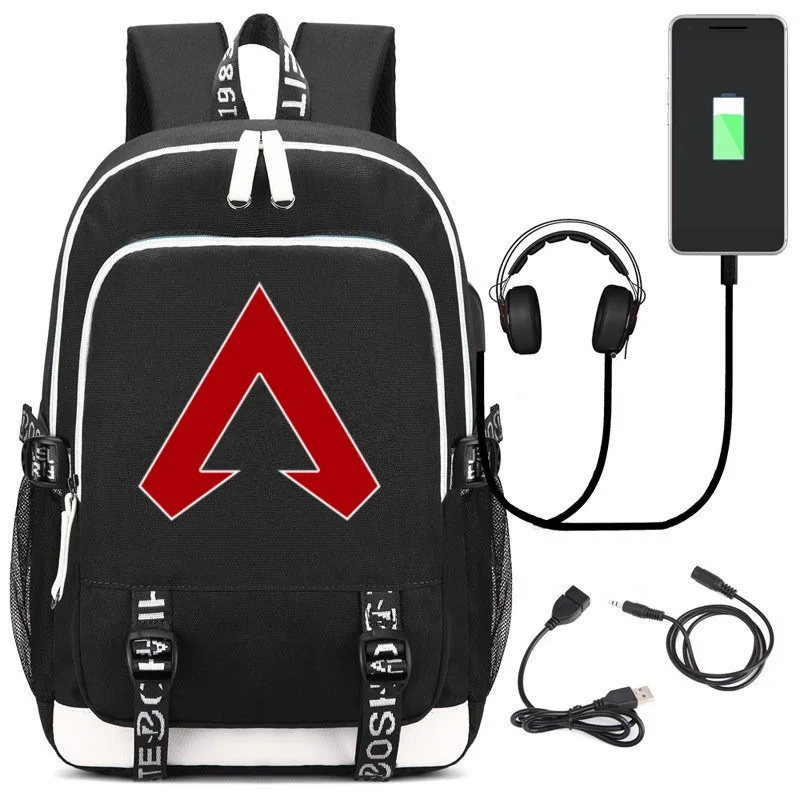 014 Игра Apex Легенды Рюкзак с usb-портом Студенческая школьная сумка подростковый рюкзак мультфильм сумка для ноутбука дорожные сумки подарок - Цвет: 014