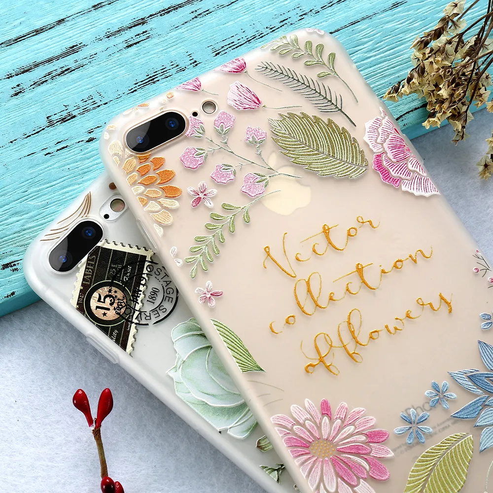 Kisscase цветочные чехлы для iPhone 7 Plus чехол красоты девчушки Мягкий силиконовый 6S