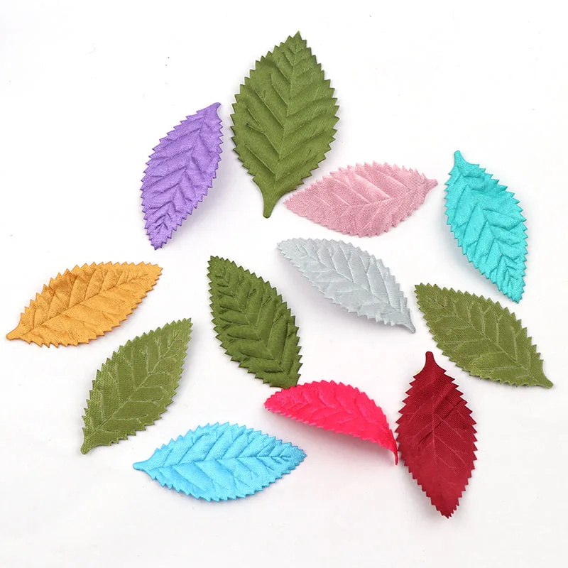 

50pcs Non-Woven Fabric Mixed Color Leaves Felt Fabric Patch DIY Cloth Appliques/Craft Wedding Patches