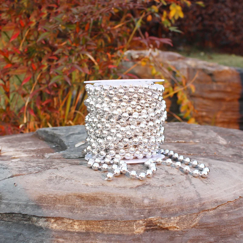 10M/Roll 8mm Cotton thread beads chain Wedding Engagement house Decoration festival event party decor fishing line | Дом и сад
