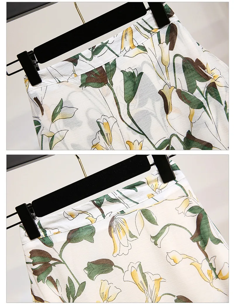 ICHOIX S-XL, женские комплекты из 2 предметов,, женская одежда, комплект из 2 частей с юбкой, пляжная одежда, хлопковая Футболка и юбка с принтом