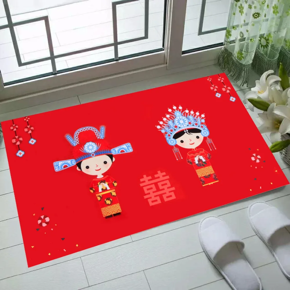 Китайские свадебные 3d ковры коврик для спальни нескользящий супер мягкий ковер