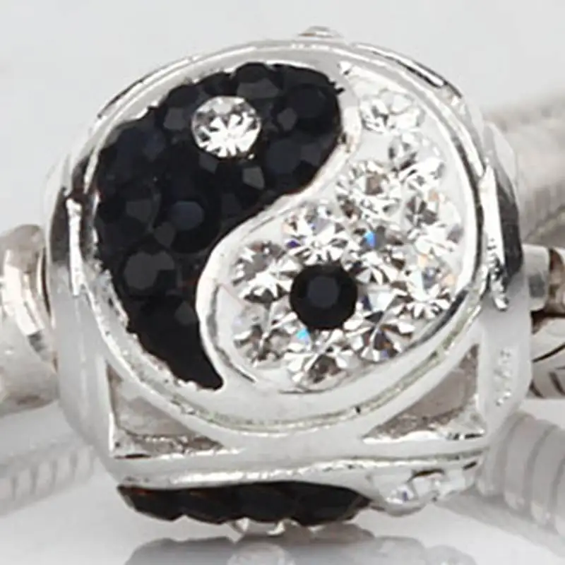 Choruslove Yin Yang Charm Tai Chi бусы с шариком для Pandora Charms сделай сам браслет
