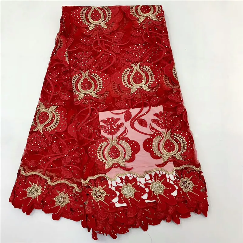 Nigerian Lace African Laces Fabrics Embroidered Guipure French Fabric 2019 Net dress run82-85 | Дом и сад