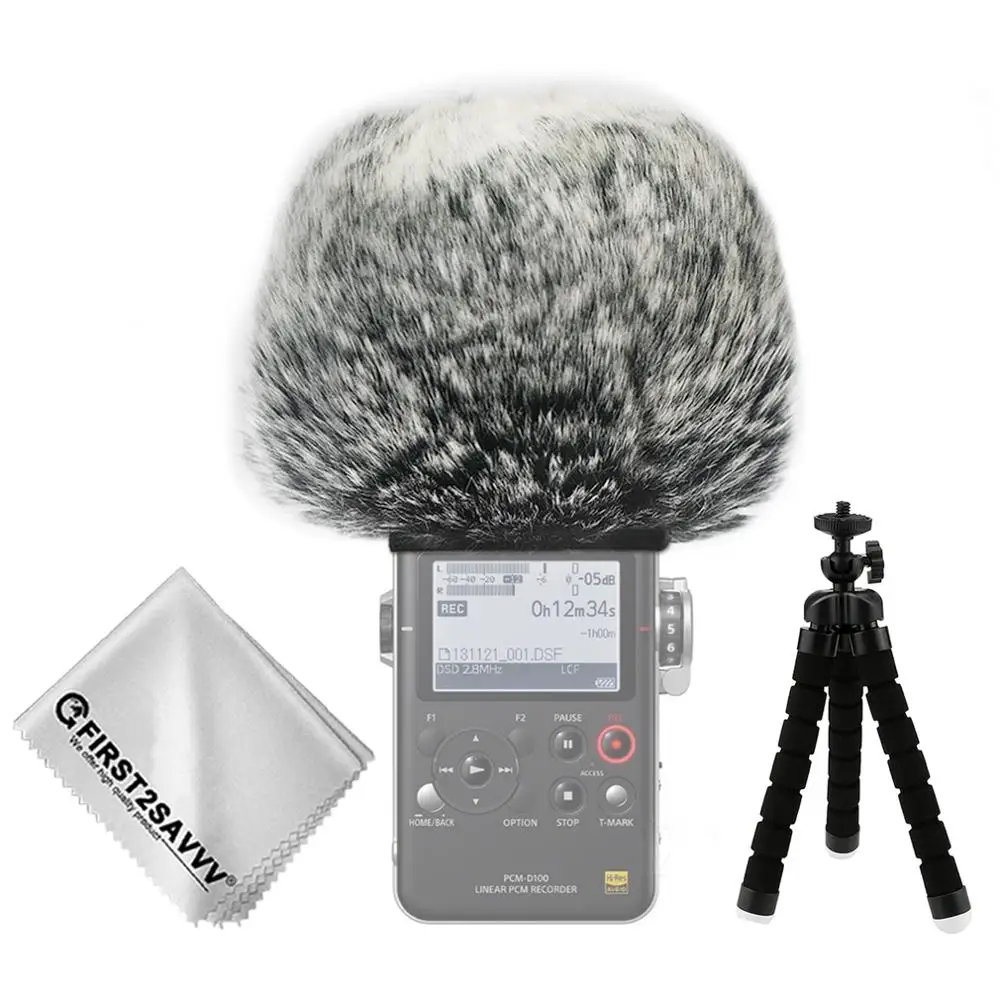 

Outdoor Portable Digital Recorders Furry Microphone Mic Windscreen Wind Muff for Sony PCM D100 D50