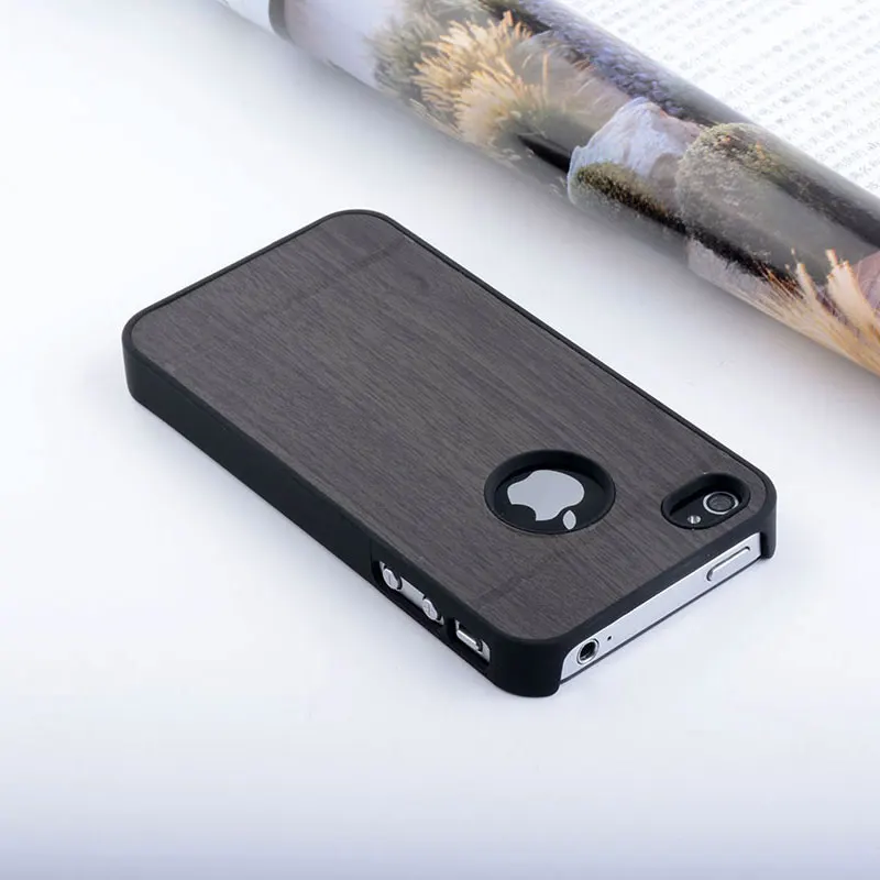 Чехол для iphone 4 из дерева с твердым чехлом поликарбоната классический винтажный