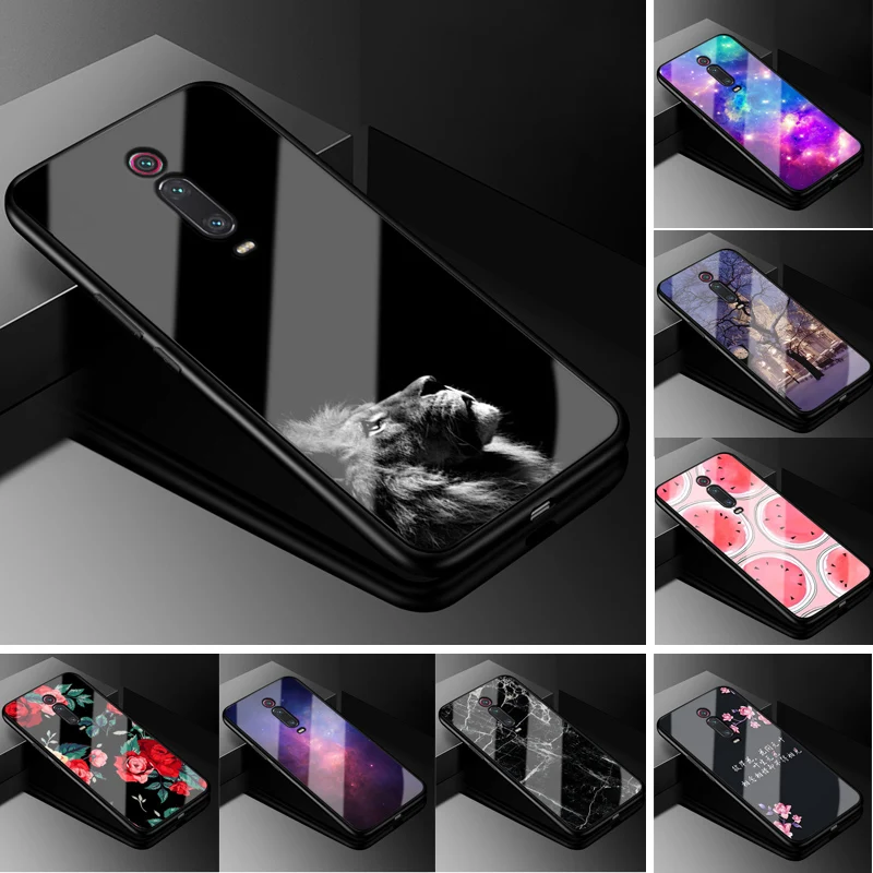 Чехол-накладка для Xiaomi mi 9 T Pro MI9T Mi9 из поликарбоната стеклянный черный ТПУ бампер