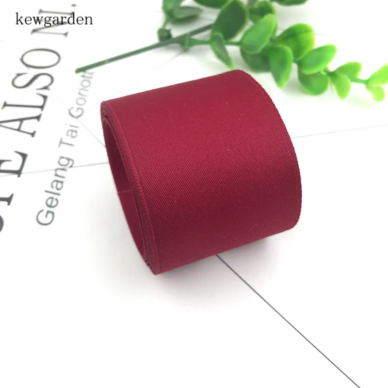Kewgarden DIY брошь серьги бант для волос аксессуары атласные ленты матовая хлопковая лента 3/" 1" 1," вручную изготовленная лента тесьма 10 ярдов
