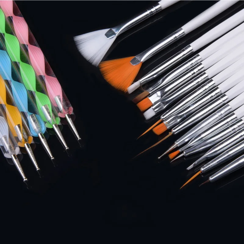 20 шт./компл. художественный дизайн набор кистей для полировки Профессиональный