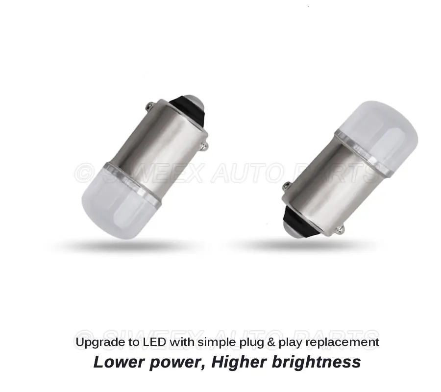Лампы белого цвета с BA9S гнездо T4w 2835 SMD 2 светодиодный задний фонарь сигнала поворота Светильник Автомобиля, на танкетке, с боковой лампы 12V