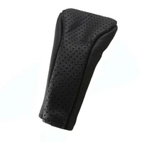 leather universal black zipper closure gear shift knob shifter lever cover protector for auto car