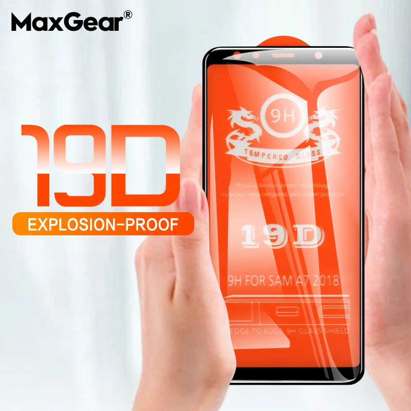 19D полное защитное закаленное стекло для Samsung Galaxy A6 A8 Plus A5 A7 2018 A9 Star Lite S10E M10 M20 M30