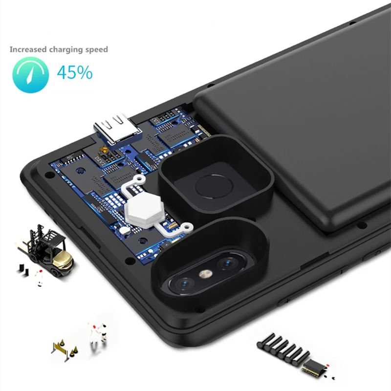 Портативное зарядное устройство NTSPACE 6800 мАч чехол для XIAOMI Mi 8 чехлы зарядки