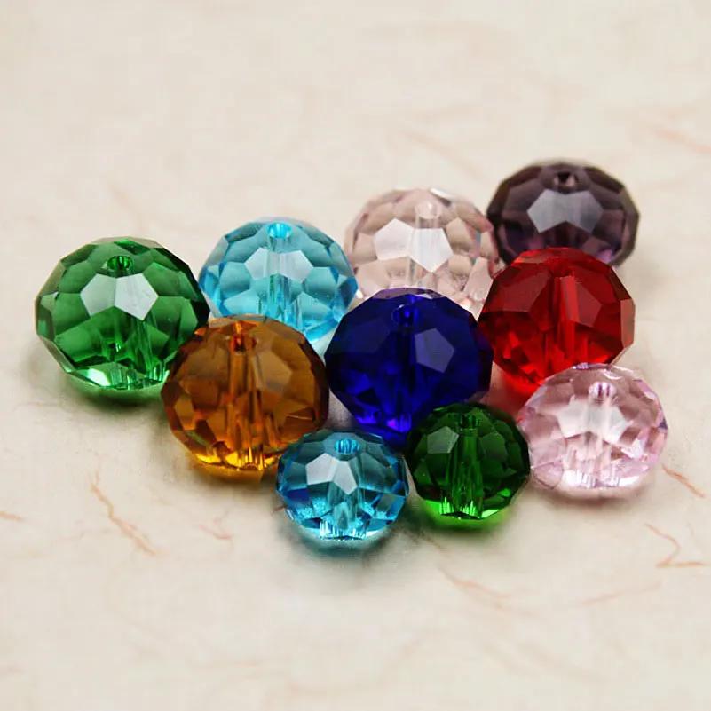 

200pcs 8mm Faced Glass Beads Crystal Rondelles Beads China Jewelry Beading Diy Craft Material For Jewelry Making Wholesale Bead