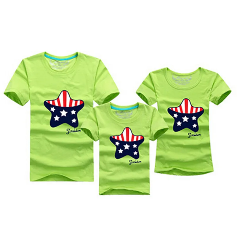 1 предмет Одинаковые комплекты для семьи с героями мультфильмов Футболка 9 цветов