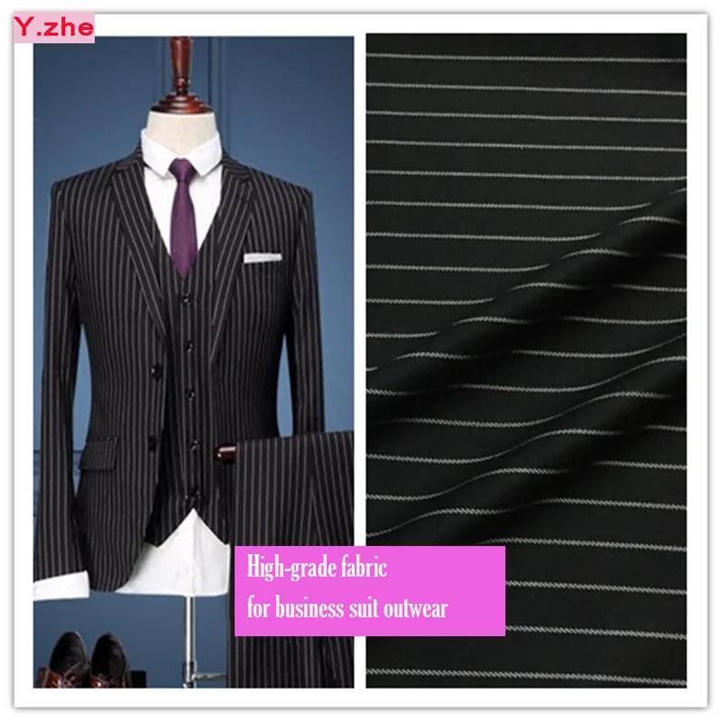 Good Quality Stripes Twill Stretch Cotton/Polyester Fabric Sewing Patchwork DIY Business Suit Pants 20 Colours Choosing 150cmx1m | Дом и сад