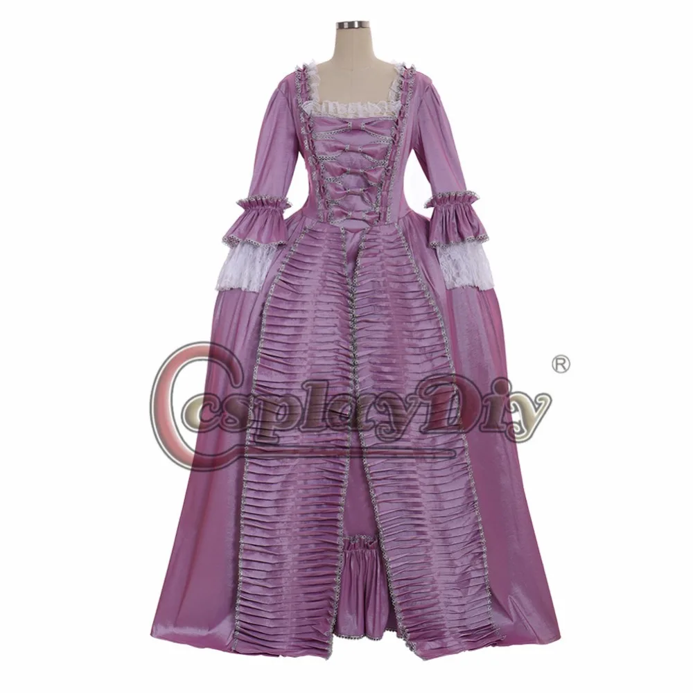 Cosplaydiy Marie Antoinette, бальное платье в стиле барокко, платье королевы 18 века, платье принцессы, колония, рококо, Белль, фиолетовое, на заказ