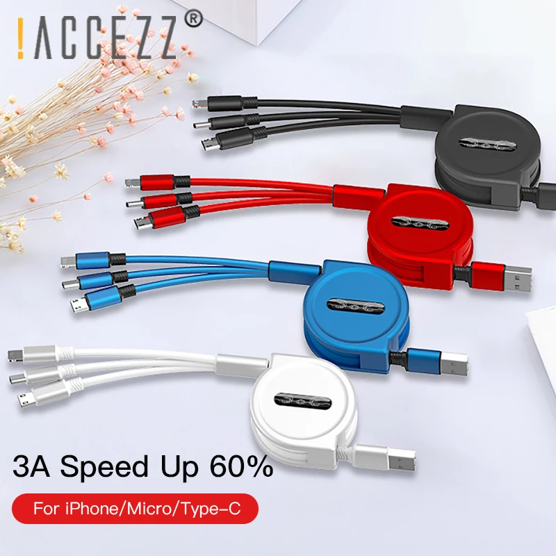 ! 3 в 1 USB кабель для быстрой зарядки А 2 м|Кабели мобильных телефонов| |