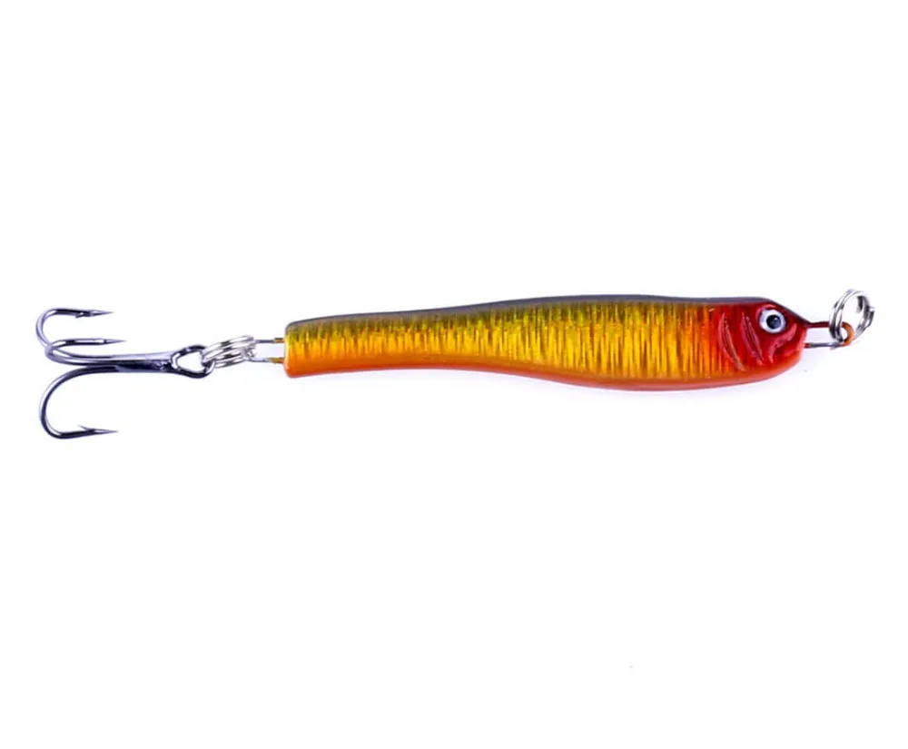 

6pcs 20g/5.7cm Metal Jigs Buttfly Sea Fishing Bait Lures Snapper Jigging Slow Tura Lures Saltwater Freshwater 6# Treble Hook