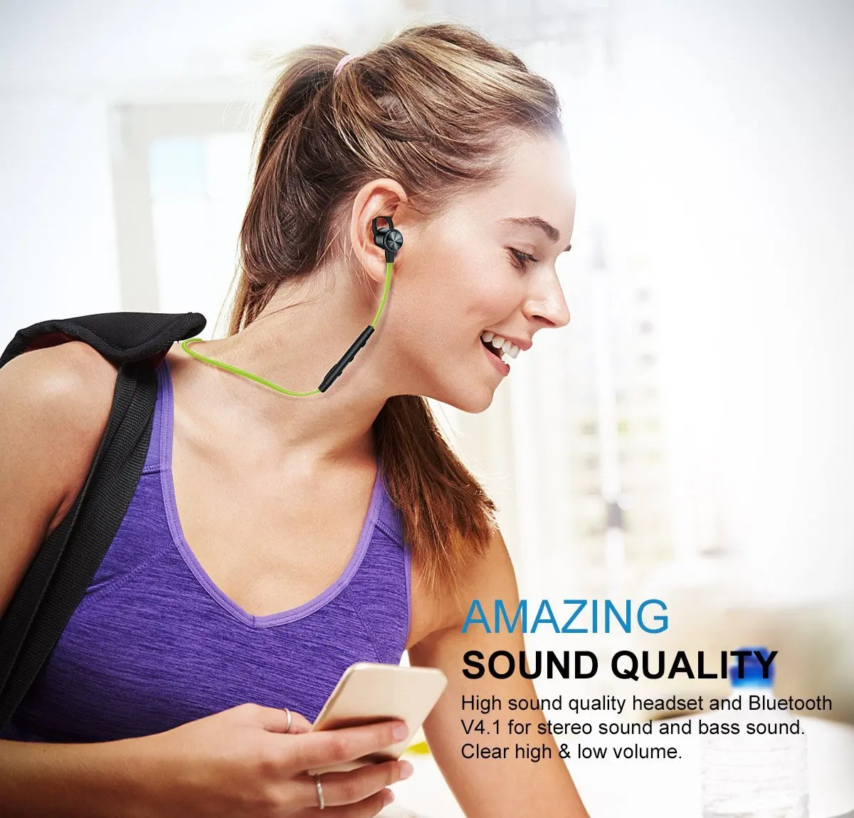 HTOCINQ Wireless Headphones Earbuds Lightweight Sweatproof Stereo Earphones Noise Canceling | Электроника