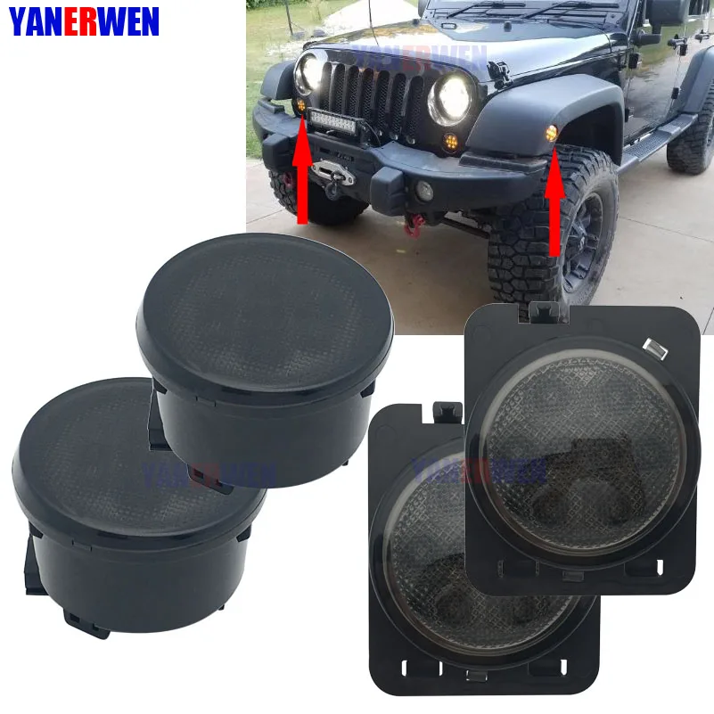 Светодиодная лампа с указателем поворота для Jeep Wrangler JK 2007 2015 Янтарный|Сигнальная