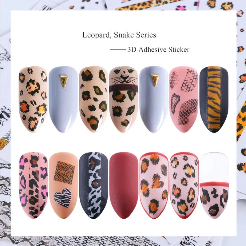 Nail Sticker Leopard Tiger Pattern European and American Style Adhesive DIY | Красота и здоровье