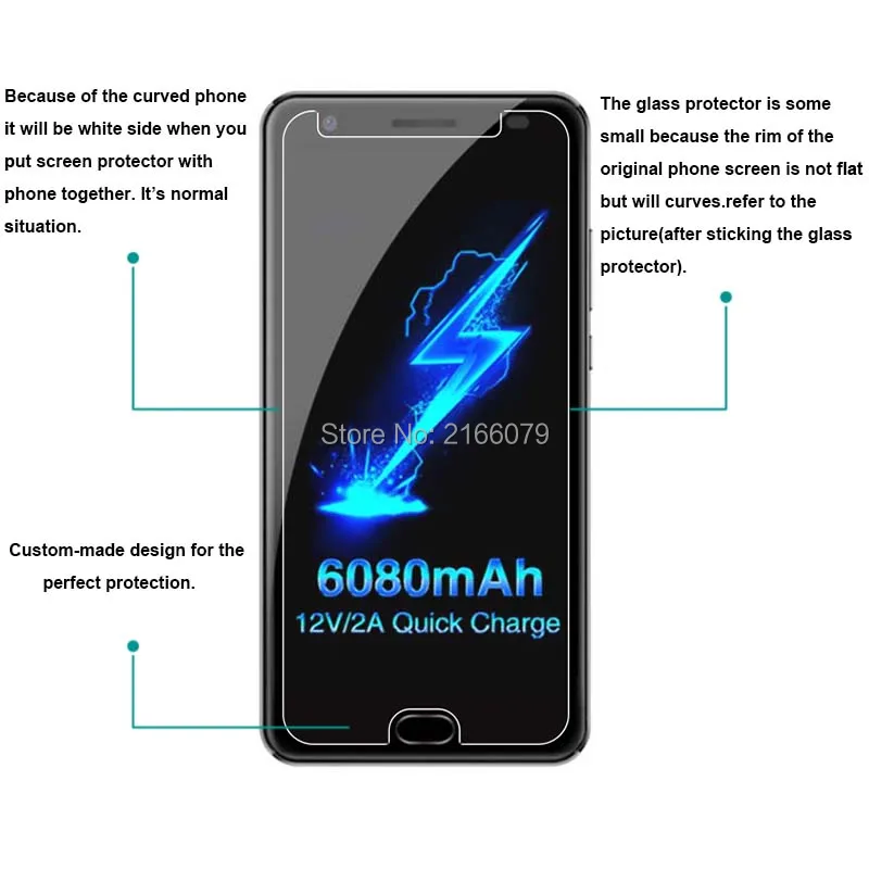 Новинка закаленное стекло 9H 2.5D для защиты экрана Oukitel K6000 Plus + Защитная пленка 5