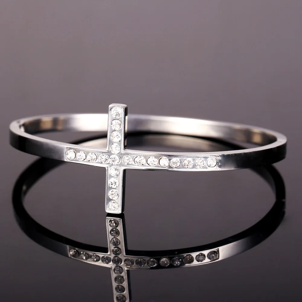 U7 Нержавеющей Стали Браслет Для Женщин Оптом Ювелирные Изделия Стразы