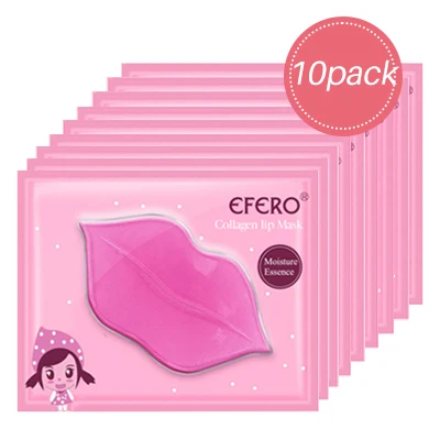 Style 10 Efero Кристалл Коллаген маска для губ подушечки питательные морщинки ремонт губы пухлые Enhancer эссенция увлажняющие накладки для губ Уход за кожей - Цвет: Style 10