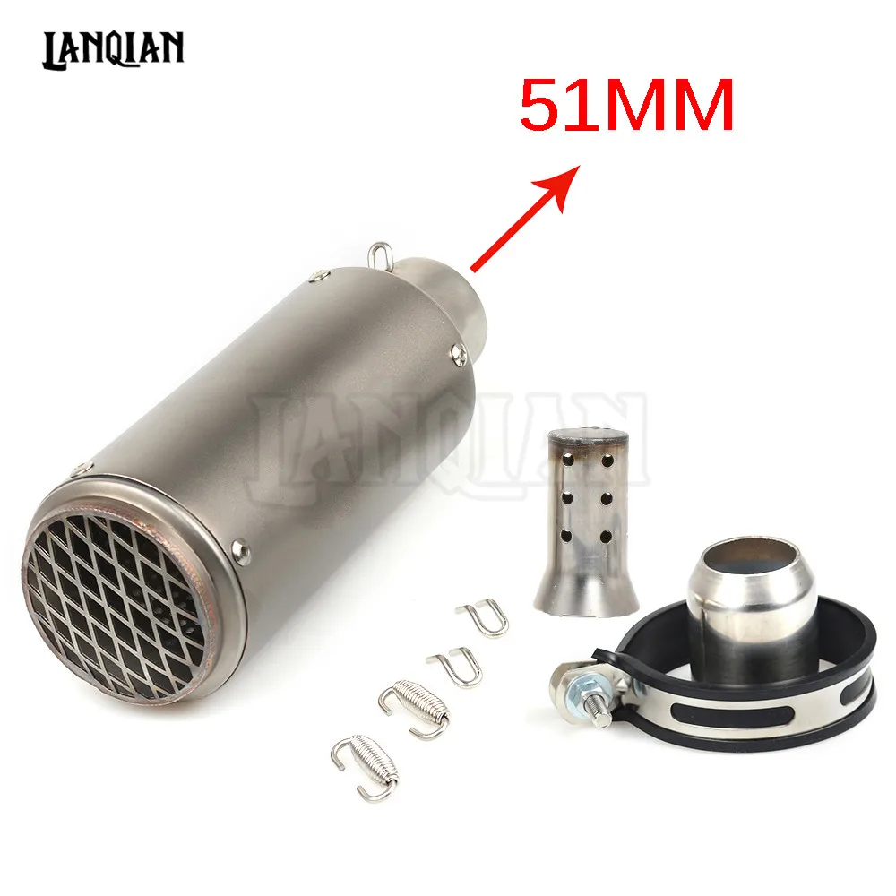 H 51 Для Honda CBR/CB 125R 300R 500R 300F 500F CBR929RR GSXR универсальная мотоциклетная выхлопная труба из углеродного волокна GP Escape глушитель - Цвет: H 51