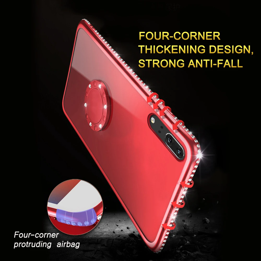 Роскошный горный хрусталь телефон чехол для samsung Galaxy S7 S7edge S8 S8plus S9 S9plus случаях с 360