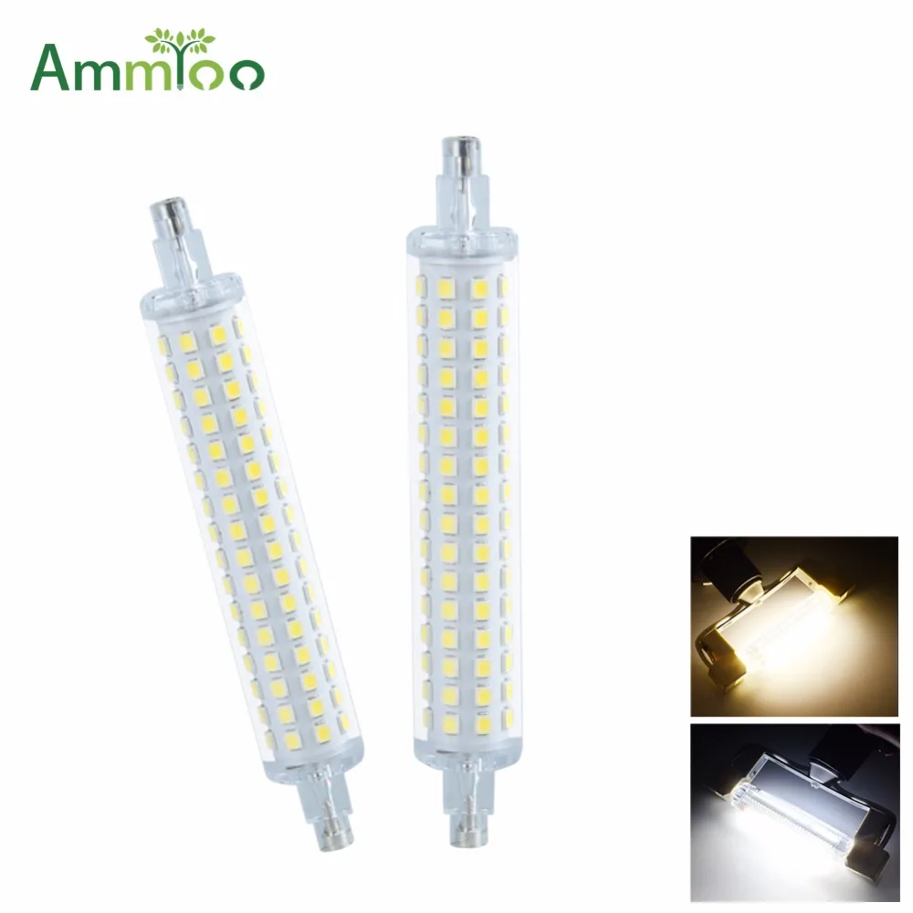 Светодиодная лампа AmmToo 78 мм 118 R7S SMD 2835 AC 110 В 220 лампада светодиодные прожекторы для