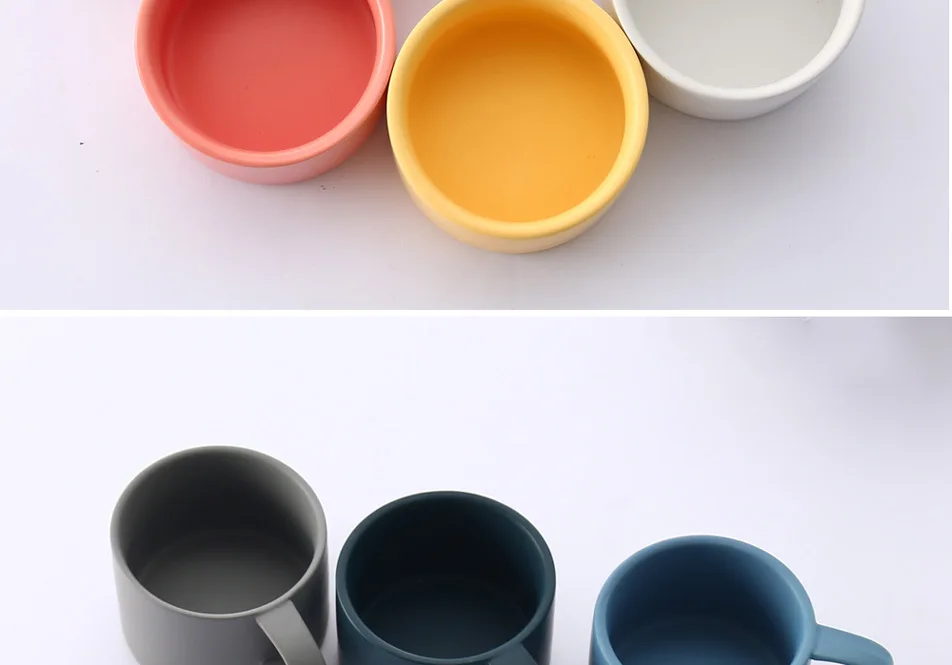 Краткие цвета Макарон кофейная кружка Lover молоко Nespresso чашка Tazas Para кафе дешевые керамические матовые чайные стаканы Tasse кафе оптом