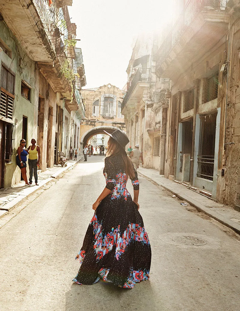 Женское платье с цветочным принтом Летнее Длинное Хлопковое макси открытой