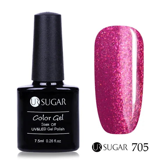 Color 705 Ur Sugar 7,5 мл Радужный мерцающий голографический Гель-лак для ногтей цветной супер-маникюрный Гель-лак для ногтей - Цвет: Color 705