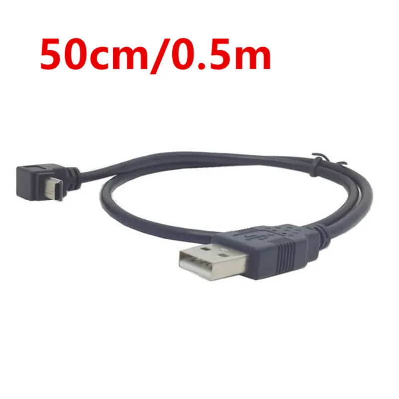 Кабель для передачи данных с USB 2 0 папа на Mini B 5 контактный 90 градусов вверх вниз